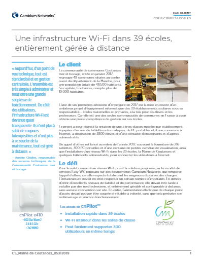 39 écoles de Coutances connectées en Wifi