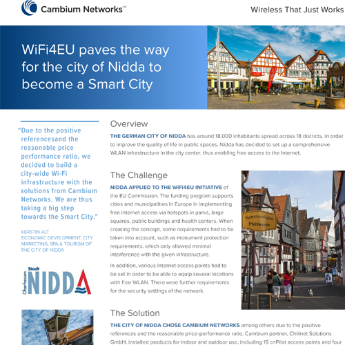 Avec WIFI4EU, la commune de Nidda évolue vers la Smart City