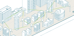 Diagram of distributed network (mesh)